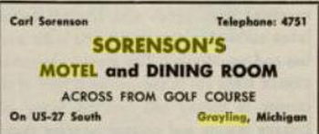 Sorensons Motel - Old Yearbook Ad